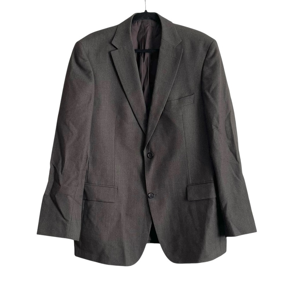 HUGO BOSS Men’s Wool Houndstooth Paolini Blazer Brown 42R